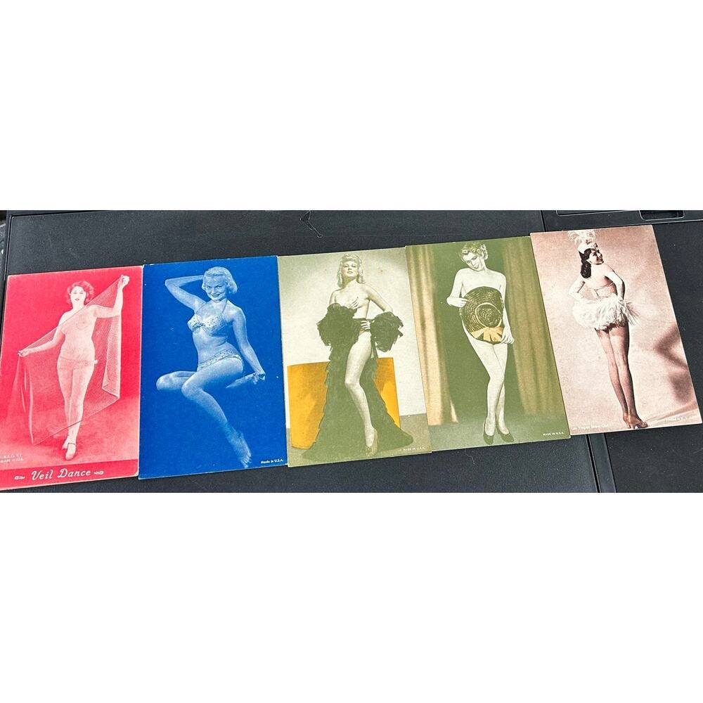 Five (5) Mutoscope Arcade Cards Pin Up Pictures